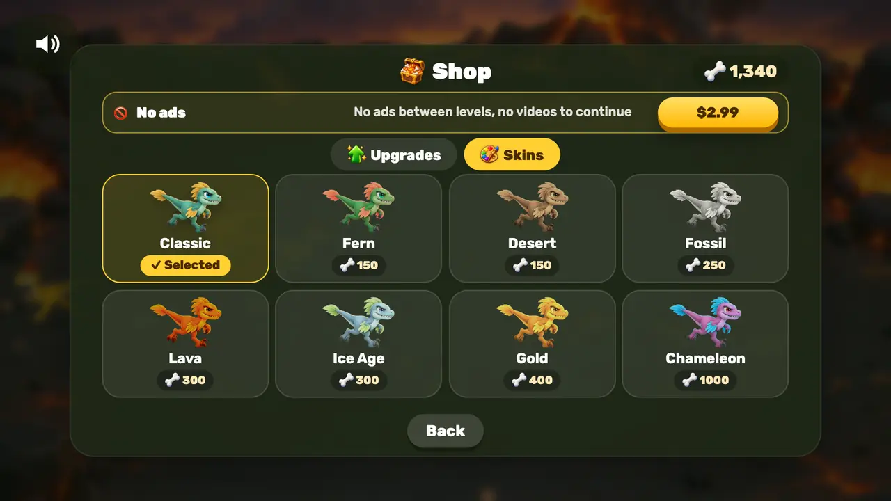 Skins shop
